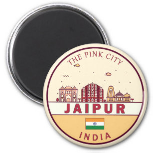 Imã Jaipur India City Skyline Emblem