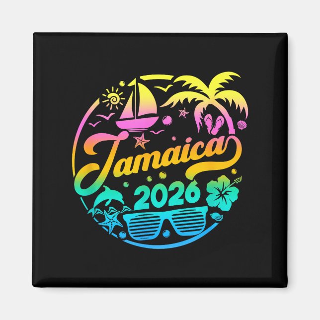 Imã Jamaica 2026 Family Vacation Beach Matching Group  (Frente)