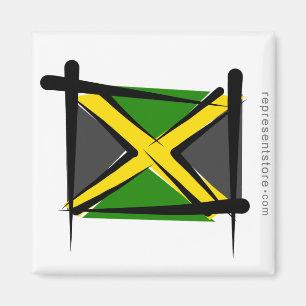 Imã Jamaica Brush Flag