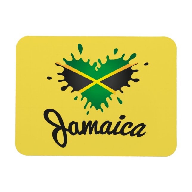 Ímã Jamaica Flag Islândia - Proud Jamaicans íman - (Horizontal)