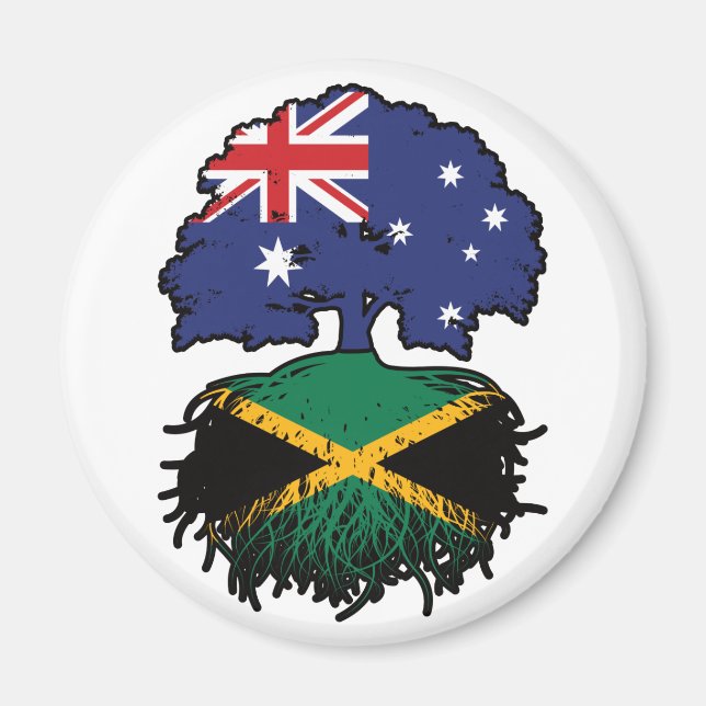 Imã Jamaica Jamaican australiano - Raízes de Árvore da (Frente)