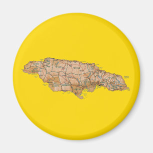 Imã Jamaica Map Magnet