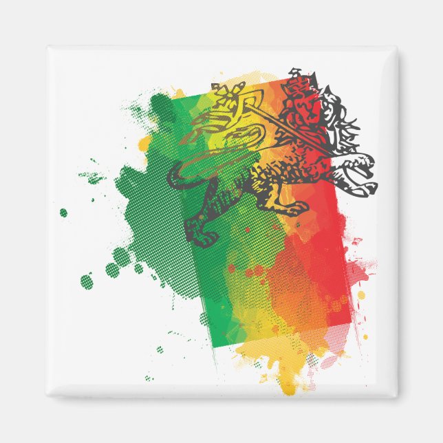 Imã Jamaica Zion Lion Magnet (Frente)