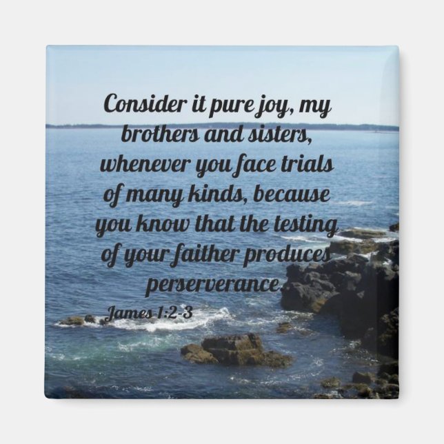 Imã James 1:2-3 (Frente)