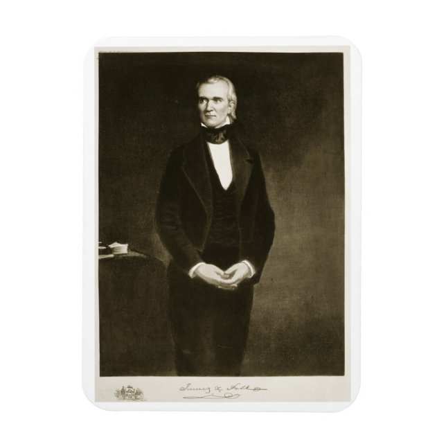Ímã James K. Polk (1795-1849), 11 do Presidente da UE (Vertical)