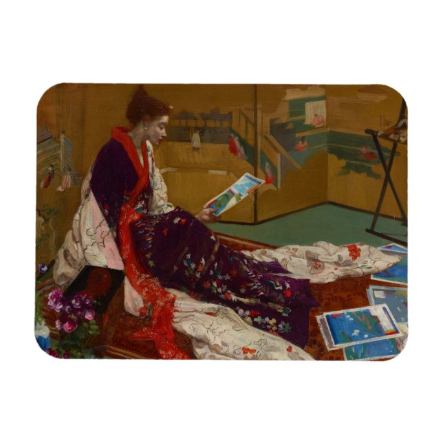 Ímã James Whistler - Caprice in Purple e Dourado (Horizontal)