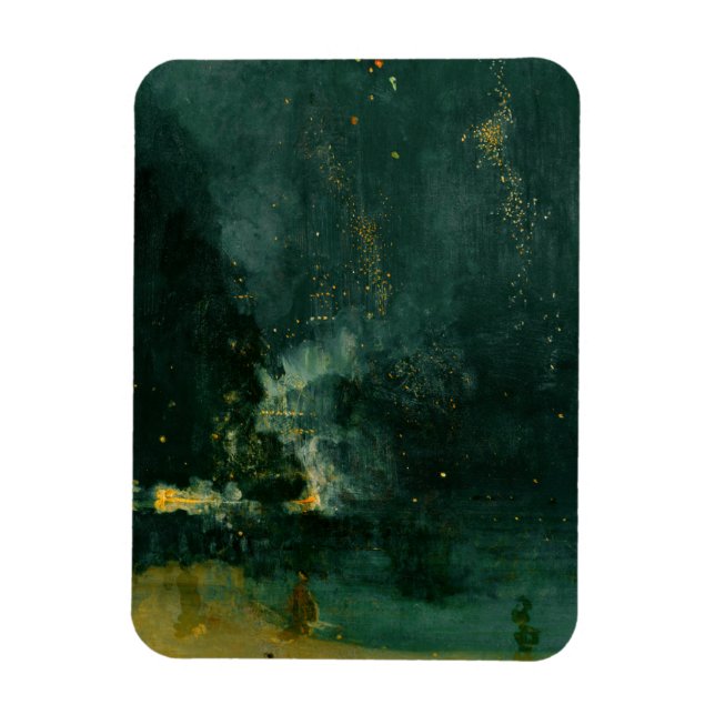 Ímã James Whistler - Noite em preto e Dourado (Vertical)