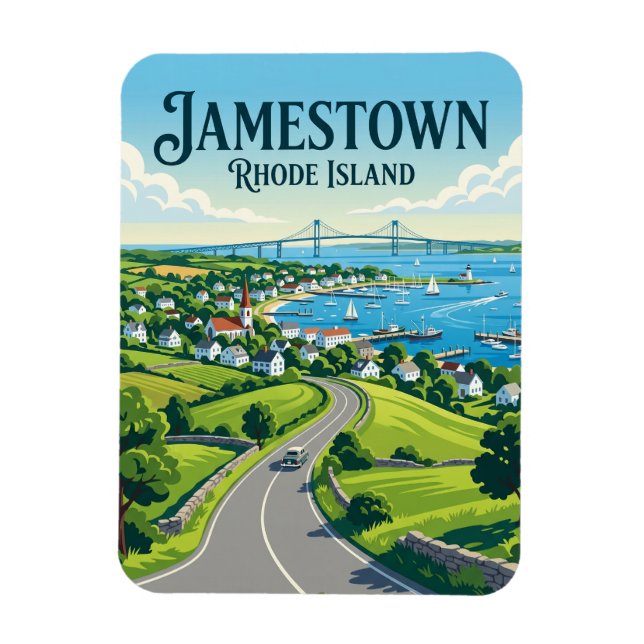 Ímã Jamestown Rhode Island (Vertical)