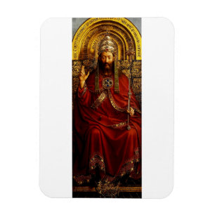 Ímã Jan van Eyck Deus Pai no Trono Arte Fina