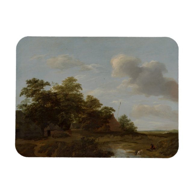 Ímã Jan Vermeer van Haarlem, Paisagem com uma Fazenda (Horizontal)