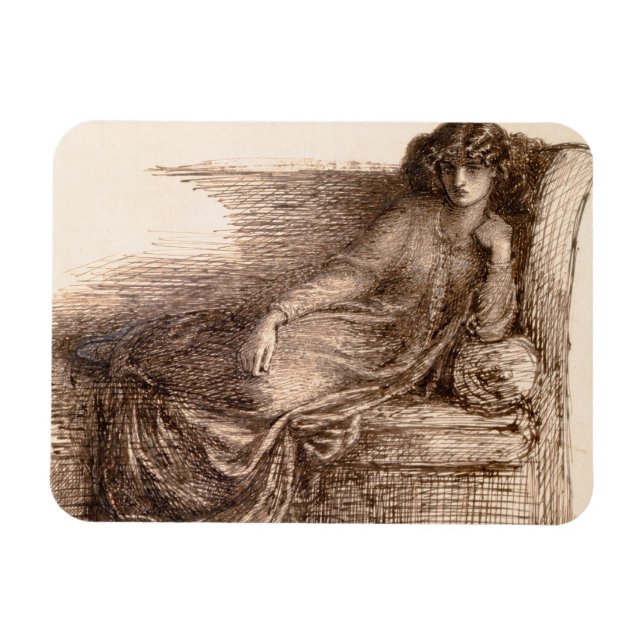 Ímã Jane Morris Reclinando em um Sofa (Horizontal)