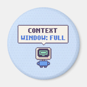 Imã Janela de Contexto: Ímã de Pixel de IA Engraçado C