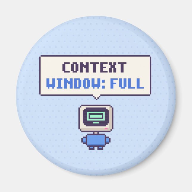 Imã Janela de Contexto: Ímã de Pixel de IA Engraçado C (Frente)