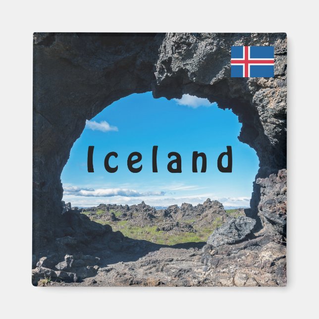 Imã Janela de lava em Dimmuborgir, região de Myvatn -  (Frente)
