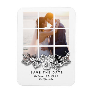 Ímã Janela Elegante com Casamento de Imagem Salvar a D
