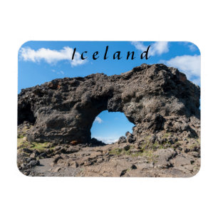 Ímã Janela lava em Dimmuborgir, zona de Myvatn - Islâ