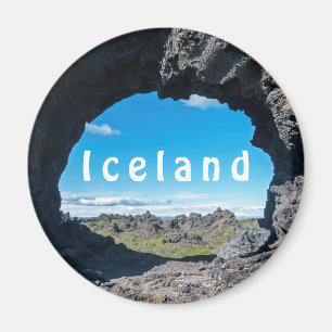 Imã Janela lava em Dimmuborgir, zona de Myvatn - Islâ