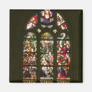 Imã Janela que descreve o baptismo do cristo, 1490