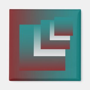 Imã Janelas em branco teal burgundy