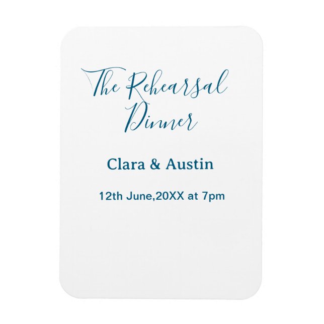 Ímã jantar de ensaio na noite anterior simples minimal (Vertical)