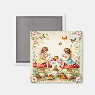 Imã Jantar de fada floral vintage jardim