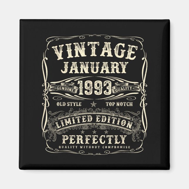 Imã January 1993 33rd Birthday For Men 33 Year Old Bda (Frente)