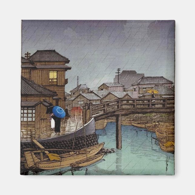 Imã Japanês oriental legal Kawase arte do dia chuvoso (Frente)