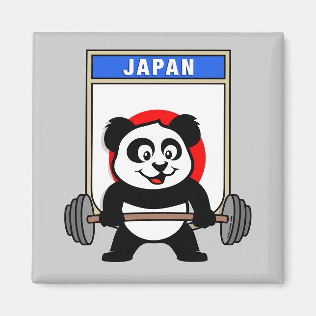 Imã Japão - Panda de Levantamento de Peso (Frente)