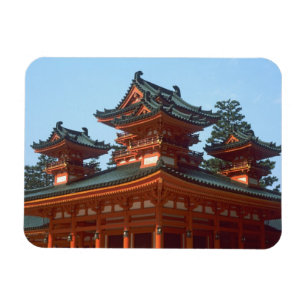 Ímã Japão, Quioto, Colorido Templo Heian Jingu,