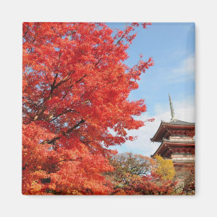 Imã Japão, Quioto. Templo Kiyomizu em cores de outono