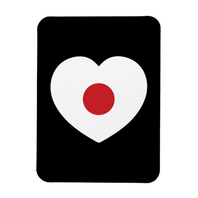 Ímã Japão | Sinalizador Japonês Heart (Vertical)