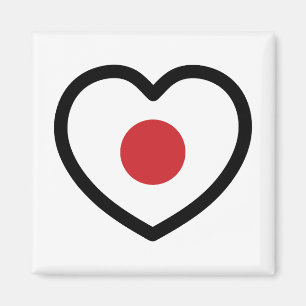 Imã Japão   Sinalizador Japonês Heart