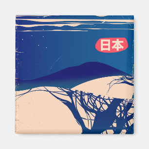 Imã Japão Winter Trees Vintage Airlines poster.