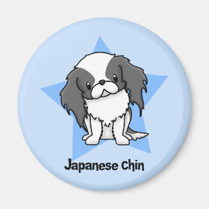 Imã Japonês Chin do preto da estrela de Kawaii
