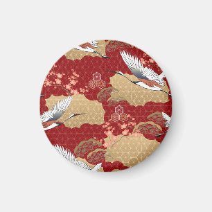 Imã Japonês Kimono Cherry Blossoms