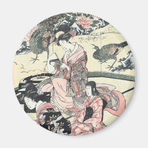 Imã Japonês Ukiyo-e Daimyo nenhum okuzashiki por