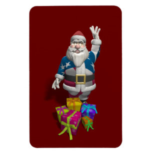 Ímã Jaqueta de Sinalizador de Santa Claus EUA