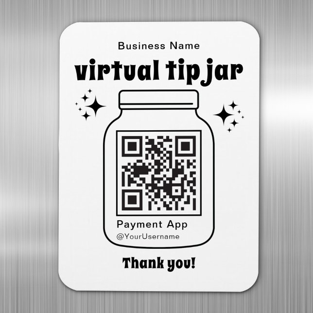 Ímã Jar de Dica Virtual com Código QR (Criador carregado)