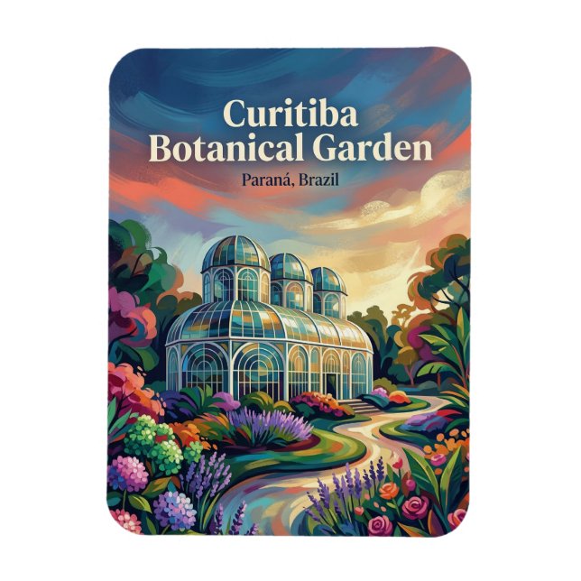 Ímã Jardim Botânico de Curitiba Brasil (Vertical)
