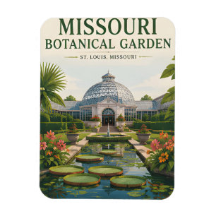 Ímã Jardim Botânico Missouri Cúpula de Vidro Floral