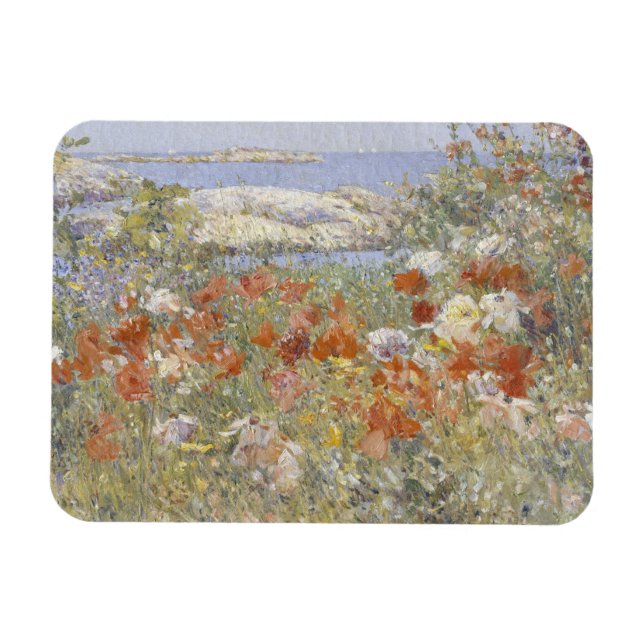 Ímã Jardim Celia Thaxter de Frederick Childe Hassam (Horizontal)