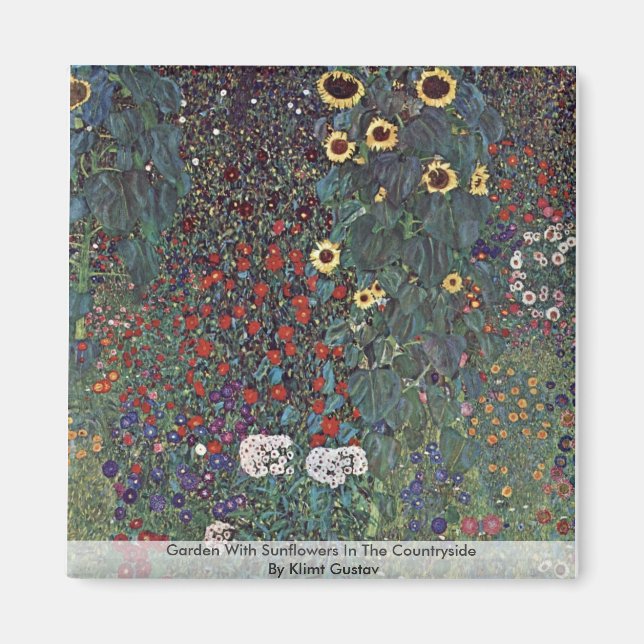 Imã Jardim Com Girassóis No Campo (Frente)