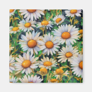 Imã Jardim das Flores de Margarida de Aquarela
