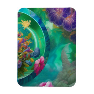 Ímã Jardim de Abstrato Floral