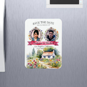 Ímã Jardim de Aquarela Flores Silvestres Fotografia de