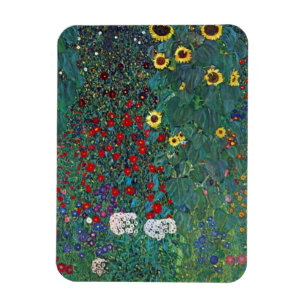 Ímã Jardim de camponês com Girassol por Klimt, Flores 