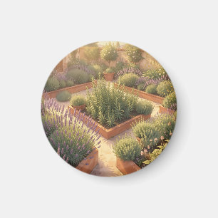 Imã Jardim de Ervas Mediterrâneo Ensolarado Lavanda Al