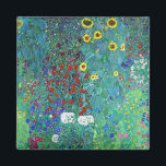 Imã Jardim de fazenda com girassóis, Gustav Klimt<br><div class="desc">Gustav Klimt (14 de julho de 1862 - 6 de fevereiro de 1918) foi um pintor simbólico austríaco e um dos membros mais proeminentes do movimento Secessão de Viena. Klimt é notado por suas pinturas, murais, esboços, e outros objetos de arte. Além de suas obras figurativas, que incluem alegorias e...</div>