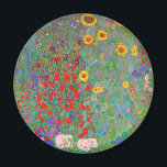 Imã Jardim de Fazenda de Gustav Klimt com girassóis<br><div class="desc">Jardim de Fazenda de Gustav Klimt com ímã de girassóis.</div>