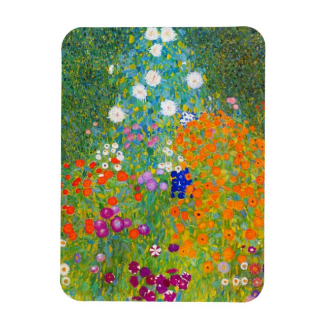 Ímã Jardim de Flores de Gustav Klimt,Ímã (Vertical)